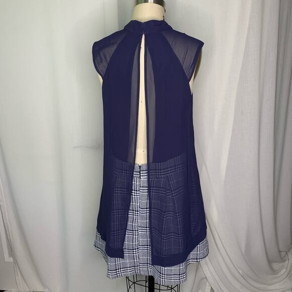 BCBGeneration Tweed Skirt Dress with Sheer Overlay - Picture 2 of 5